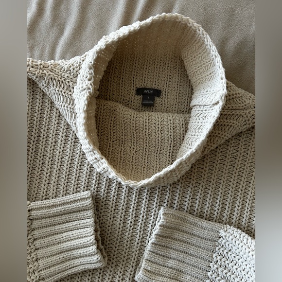 Aerie Cozy Oversized Sweater Chenille Turtleneck - Picture 4 of 7
